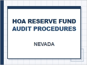 Hoa Reserve Fund Audit Procedures Nevada