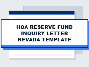 Nevada Association Reserve Fund Inquiry Letter Template