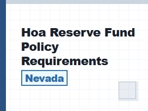 Hoa Reserve Fund Policy Requirements Nevada