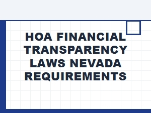 Hoa Financial Transparency Laws in Nevada