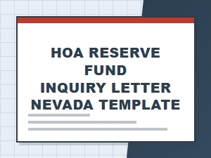 Hoa Reserve Fund Inquiry Letter Template Nevada