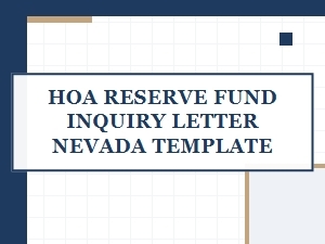 Hoa Reserve Fund Inquiry Letter Template Nevada