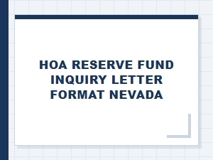 Hoa Reserve Fund Inquiry Letter Nevada