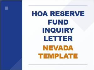 Hoa Reserve Fund Inquiry Letter Nevada Template
