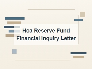 Hoa Reserve Fund Financial Inquiry Letter Nevada