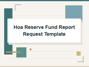 Hoa Reserve Fund Report Request Template Nevada
