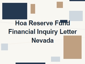 Hoa Reserve Fund Financial Inquiry Letter Nevada