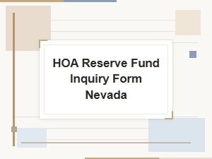 Hoa Reserve Fund Inquiry Letter Template Nevada