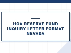 Hoa Reserve Fund Inquiry Letter Nevada