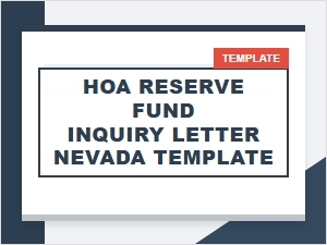 Hoa Reserve Fund Inquiry Letter Nevada Template