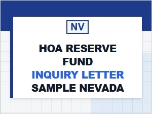 Hoa Reserve Fund Inquiry Letter Sample Nevada